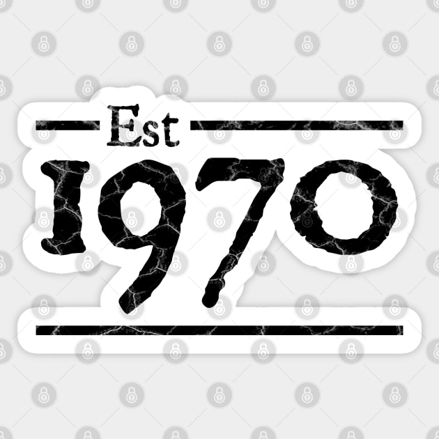 Est 1970 50th Birthday Gift Sticker by PlusAdore